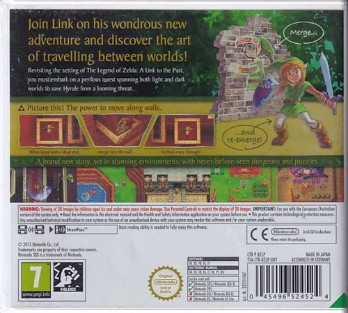 The Legend of Zelda A link between worlds - Nintendo 3DS Spil (B Grade) (Genbrug)